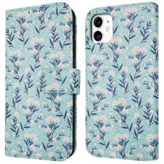 imoshion ﻿Étui de téléphone portefeuille Design iPhone 11 - Blue Flowers