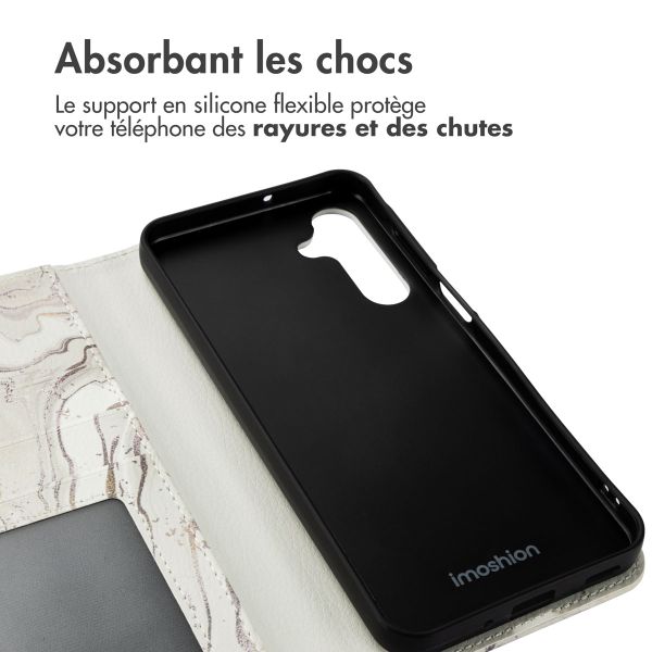 imoshion Étui de téléphone portefeuille Design Samsung Galaxy A16 5G - Sandy Marble