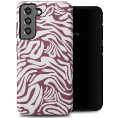 Selencia Coque arrière Vivid Tough Samsung Galaxy S21 FE - Trippy Swirl Dark Rose