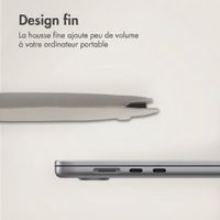 Accezz Leather Pochette ordinateur le Apple MacBook 13 pouces - Beige