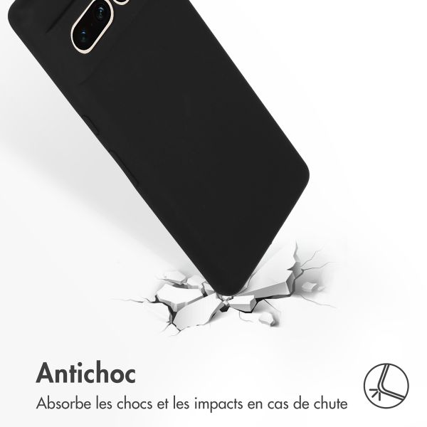 Accezz Coque Liquid Silicone Google Pixel 7 Pro - Noir