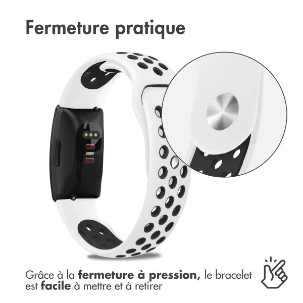 imoshion Bracelet sportif en silicone Fitbit Inspire - Blanc / Noir