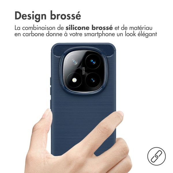 imoshion Coque Brushed Xiaomi Redmi Note 14 Pro Plus (5G) - Bleu foncé