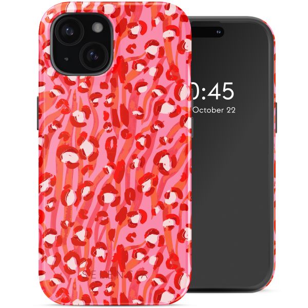 Selencia Coque arrière Vivid Tough avec MagSafe iPhone 15 - Wild Spots Lipstick