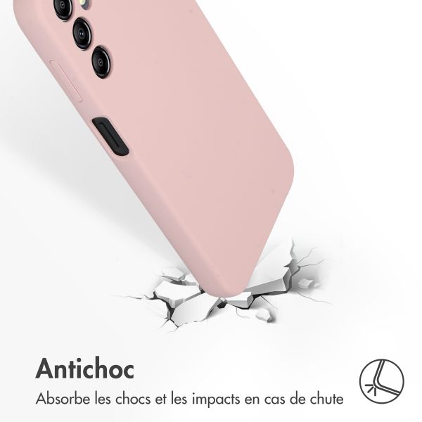 Accezz Coque Liquid Silicone Samsung Galaxy A14 (5G) - Rose