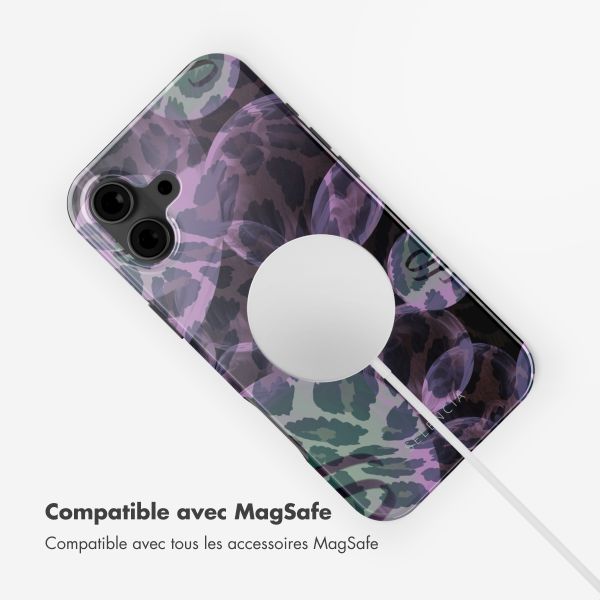 Selencia Coque arrière Vivid Tough avec MagSafe iPhone 16 - Leo Bubble Green