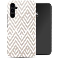 Selencia Coque arrière Vivid Tough Samsung Galaxy A34 - Beige Zigzag