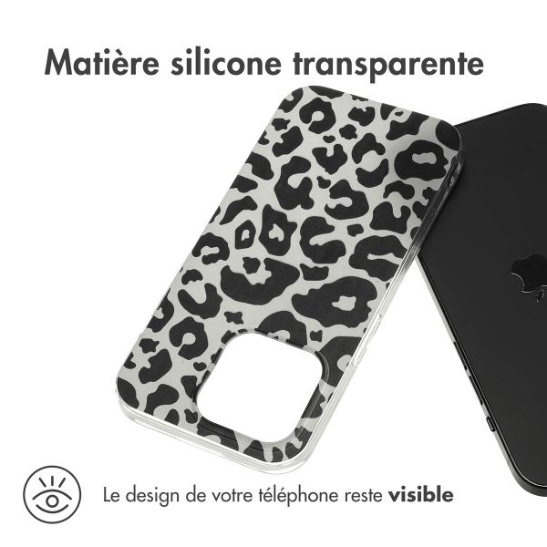 imoshion Coque Design Apple iPhone 15 Pro - Leopard Transparent