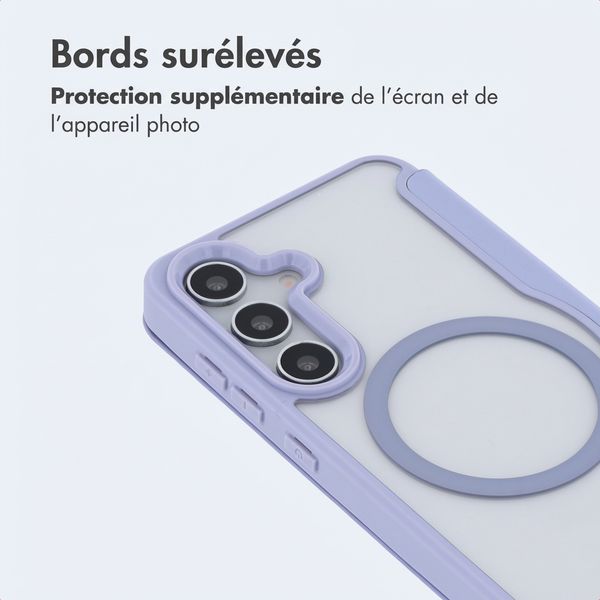 imoshion Bookcase transparente avec MagSafe Samsung Galaxy S25 / S24 - Lilas