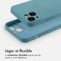 imoshion Coque Couleur avec MagSafe Apple iPhone 13 Mini - Smoke Green