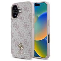 Guess Coque 4G Metal Logo MagSafe Apple iPhone 16 - Rose