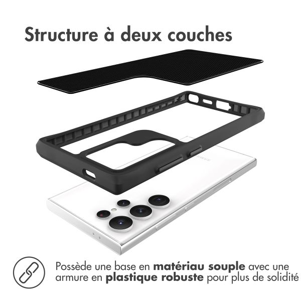 imoshion Rugged Hybrid Carbon Case Samsung Galaxy S24 Ultra - Noir