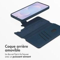 Accezz Étui de télephone portefeuille en cuir 2-en-1 avec MagSafe Samsung Galaxy S26 Plus - Nightfall Blue
