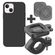 Accezz EasyLock Support de téléphone pour vélo - Avec coque iPhone 14 - Aluminium - Rotation à 360 degrés - Noir