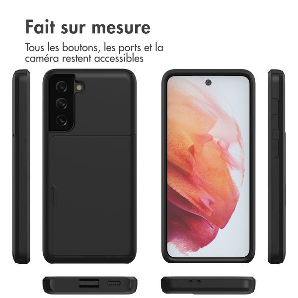 imoshion Coque arrière avec porte-cartes Samsung Galaxy S21 - Noir