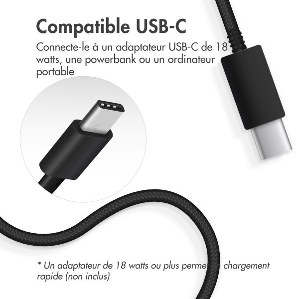 Accezz Wireless Charger USB-C - Chargeur MagSafe sans fil - 1 mètre - Noir