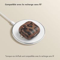 Selencia Coque Sabi Apple AirPods 4 - imprimé léopard - Mocha Brown