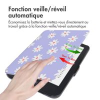 imoshion Design Slim Hard Case Sleepcover Kobo Clara 2E / Tolino Shine 4 - Flowers Distance