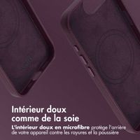 Accezz Coque arrière en cuir avec MagSafe Apple iPhone 16e - Heath Purple