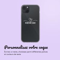 Coque personnalisée avec un cœur élégant iPhone 14 - Transparent