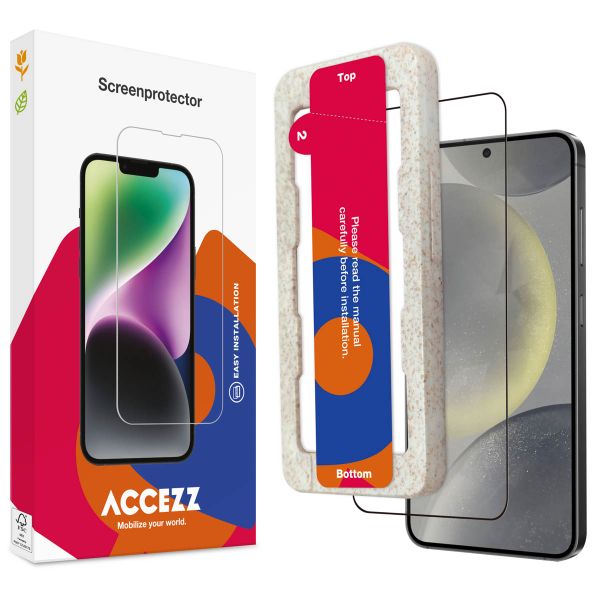 Accezz Protection d'écran en verre trempé avec applicateur Samsung Galaxy S25