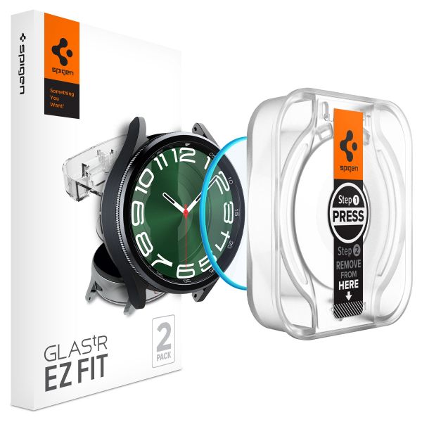 Spigen Protection d'écran EZ FIT Glas.tR avec applicateur Samsung Galaxy Watch 6 Classic - 47 mm - Transparent