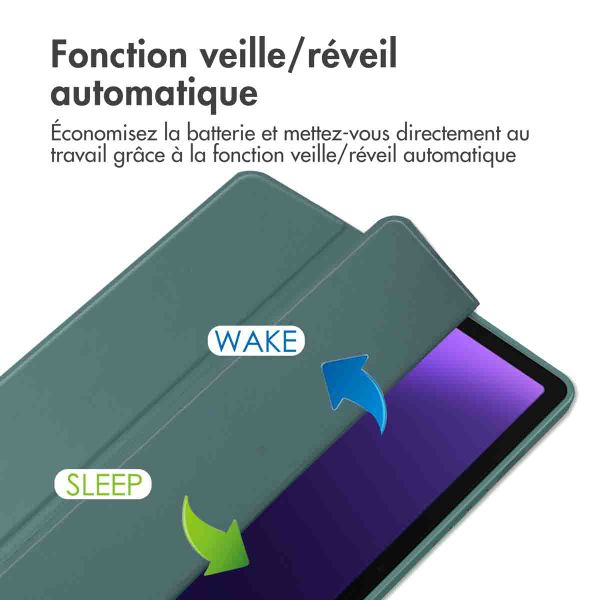 imoshion Coque tablette rigide Trifold iPad Samsung Tab S9 FE 10.9 pouces / Tab S9 11.0 pouces - Vert