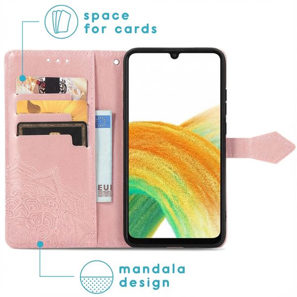imoshion Etui de télephone Mandala Samsung Galaxy A13 (4G) - Rose Doré