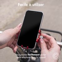 imoshion Support de téléphone pour vélo - Réglable - Universel - Aluminium - Rouge