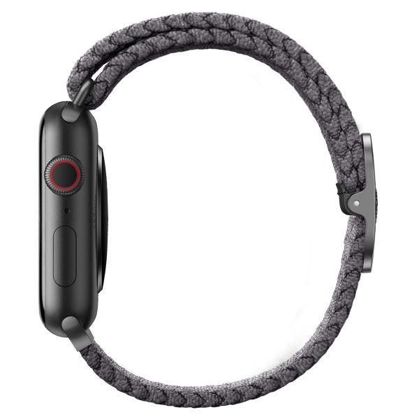Uniq Bracelet tressé Aspen Apple Watch Series 1 t/m 11 / SE / Ultra (44/45/46/49 mm) - Granite Grey
