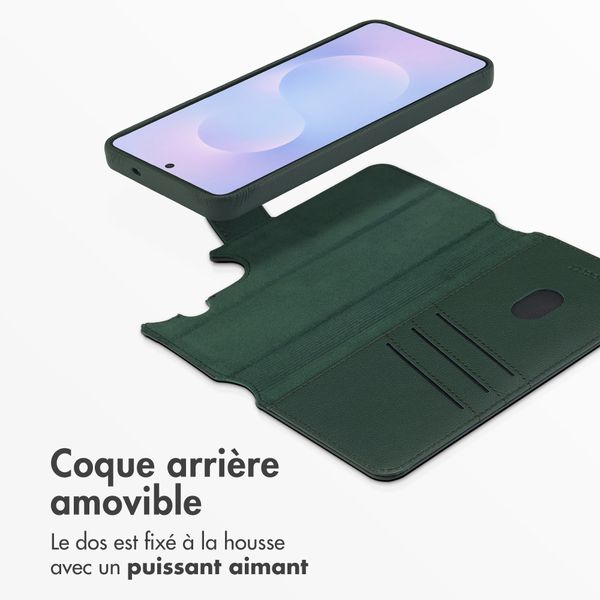 Accezz Étui de télephone portefeuille en cuir 2-en-1 avec MagSafe Samsung Galaxy S26 Plus - Cedar Green