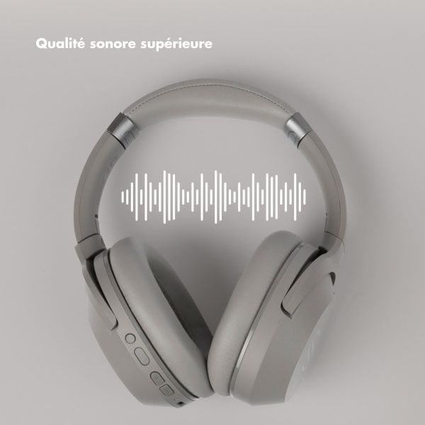 Selencia Casque sans fil Urban Play - Réduction active du bruit (ANC) - Avec étui de rangement - Cosy Grey