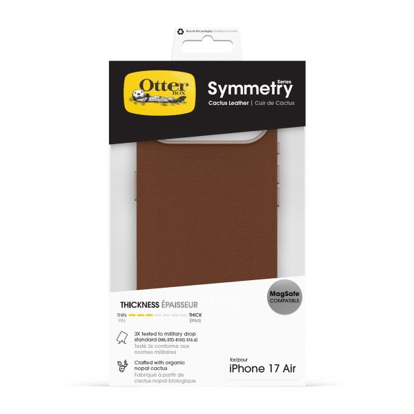 OtterBox Coque en cuir de cactus Symmetry MagSafe Apple iPhone Air - Desert Sadle