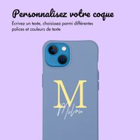 Coque de couleur personnalisée MagSafe avec cordon amovible  et lettre iPhone 13 - Ash Blue