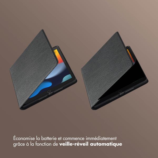 Selencia Coque tablette Riva Apple iPad 9 (2021) 10.2 pouces / iPad 8 (2020) 10.2 pouces / iPad 7 (2019) 10.2 pouces - Noir