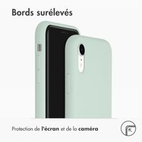 Accezz Coque Liquid Silicone iPhone Xr - Bleu clair