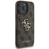 Guess Coque 4G Metal Logo Backcover Apple iPhone 16 Pro - Marron