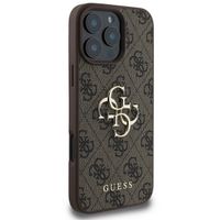 Guess Coque 4G Metal Logo iPhone 16 Pro - Brun