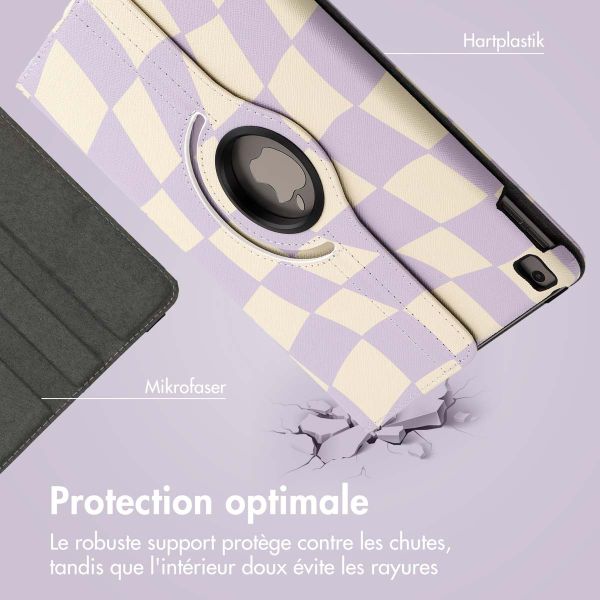 imoshion Coque tablette Design rotatif à 360° Apple iPad 9 (2021) 10.2 pouces / iPad 8 (2020) 10.2 pouces / iPad 7 (2019) 10.2 pouces - Dancing Cubes