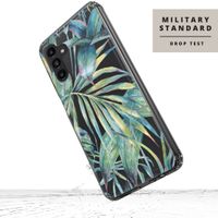 Selencia Coque très protectrice Zarya Fashion Samsung Galaxy A13 (4G) - Green Jungle Leaves