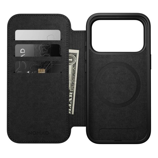 Nomad Étui de télephone portefeuille Modern Leather Folio Apple iPhone 17 Pro - Marron