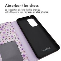 imoshion ﻿Étui de téléphone portefeuille Design Samsung Galaxy A53 - Purple Flowers