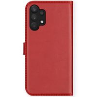 Selencia Étui portefeuille en cuir véritable Samsung Galaxy A32 (4G) - Rouge