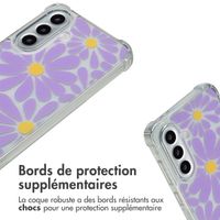imoshion Coque Design avec cordon Samsung Galaxy A56 - Tropical Violet Flowers Connect