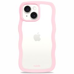 Holdit Coque Wavy Apple iPhone 13/14/15/16e - Transparent / Pink
