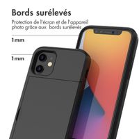 imoshion Coque arrière avec porte-cartes iPhone 12 Mini - Noir