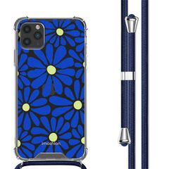 imoshion Coque Design avec cordon Apple iPhone 11 Pro Max - Cobalt Blue Flowers Connect