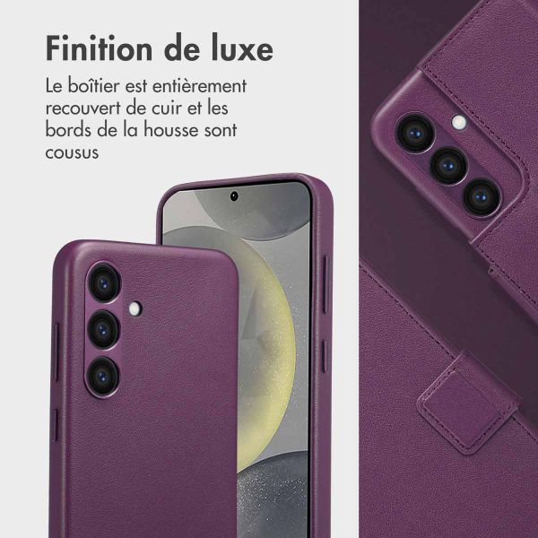 Accezz Étui de téléphone portefeuille en cuir 2-en-1 avec MagSafe Samsung Galaxy S24 - Heath Purple