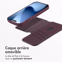 Accezz Étui de téléphone portefeuille en cuir 2-en-1 avec MagSafe Apple iPhone 17 Pro - Heath Purple