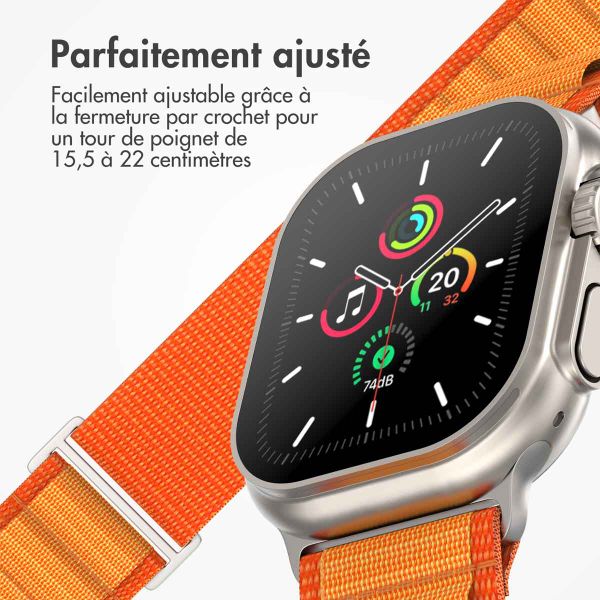 imoshion Bracelet en nylon Alpine Apple Watch Series 1 t/m 11 / SE / Ultra (44/45/46/49 mm) - Orange